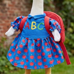 23"Back to School Porch Goose Outfit, Complete Themed Costume with Hat & Backpack, Back‑to‑School Decor for 23‑Inch Porch Goose Figurine