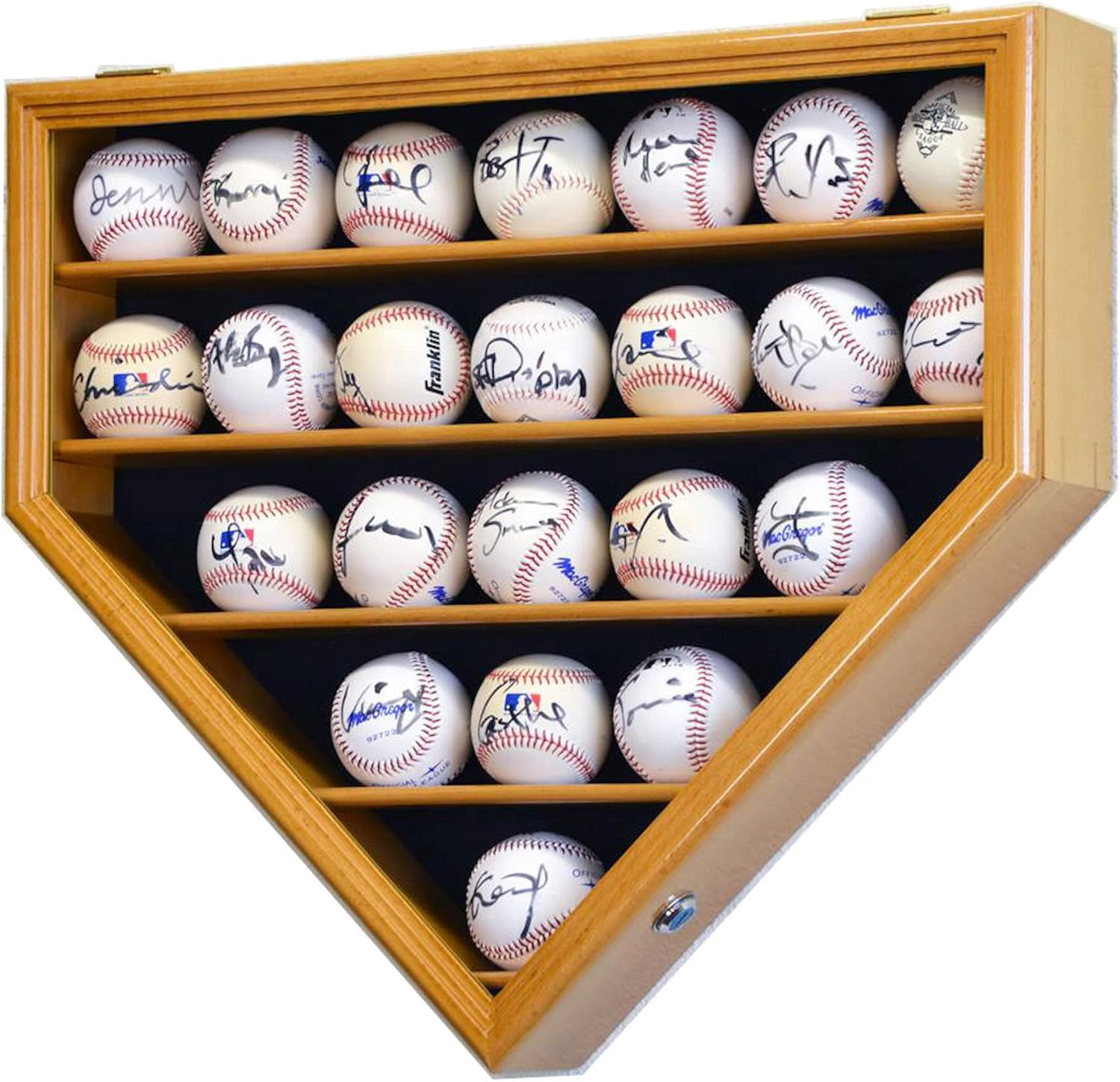 23 Base Display Case Cabinet - Home Plate Shaped (Oak) - Walmart.com