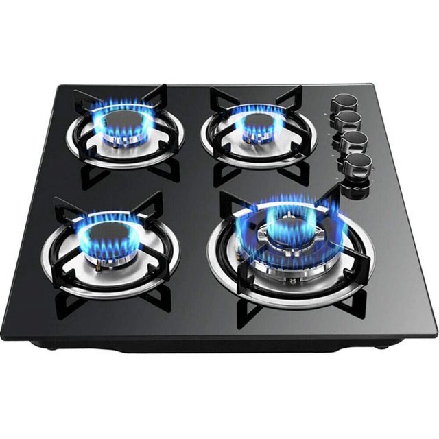 23” Builtin Gas Cook Cooktop Stove LPG/NG Gas Hob Countertop Tempered
