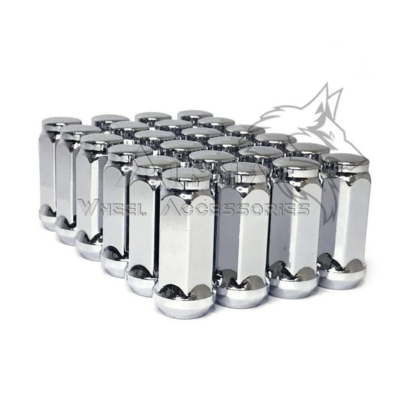 23 Chrome Bulge Acorn Lug Nuts 1/2"-20 For Jeep Wrangler JK YJ TJ KK MJ 2" Tall