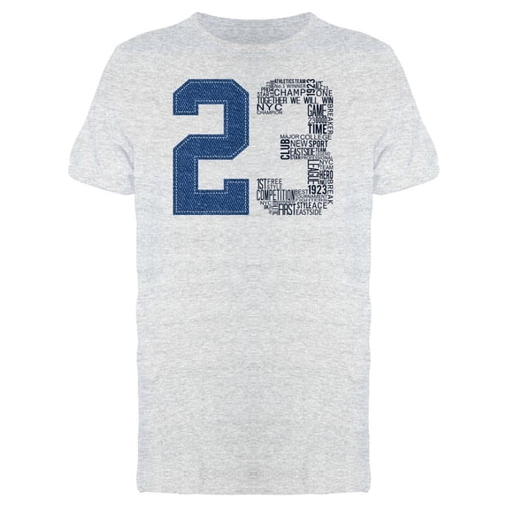 23 College Number Design Tee Men's -Image by Shutterstock