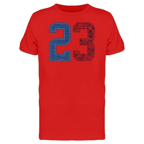 23 College Number Design Tee Men's -Image by Shutterstock