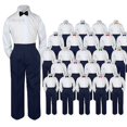 thumbnail image 1 of 23 Color 3pc Set Bow Tie Boys Baby Toddler Kids Formal Suit Shirt Navy Pants S-7, 1 of 3