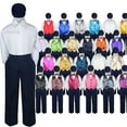 thumbnail image 1 of 23 Color 5 pc Set Vest Bow Tie Boys Baby Toddler Formal Suits Navy Hat Pants S-7, 1 of 2