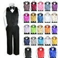 thumbnail image 1 of 23 Color Satin 4 Pieces Set Vest Bow Tie Boy Baby Toddler Formal Tuxedo Suit S-7, 1 of 2