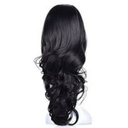 OneDor 23" Curly 3/4 Half Wig Premium Japanese High-Temperature Fiber Hair Wig with Comb on a Mesh Head Cap (613)
