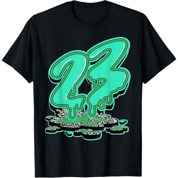 23 Drip Black Green Glow 3S Matching Tee For Men Women T-Shirt