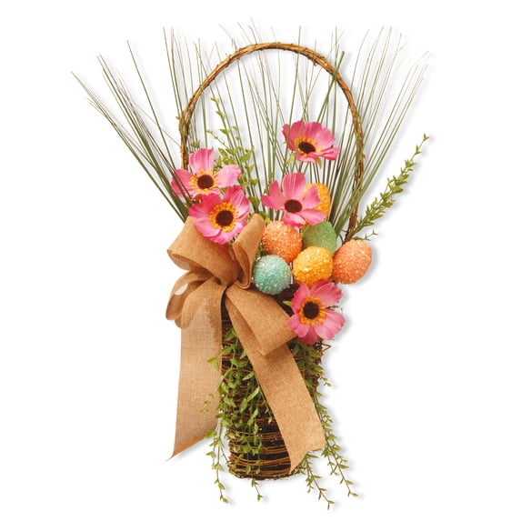 National Tree 23 inch Easter Wall Basket