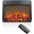 thumbnail image 1 of 23" Electric Fireplace Insert, Electric Fireplace Heater with Remote/Timer, Adjustable 4 Flame Brightness, Digital Display, Log Set, Overheating Protection, 1400W(22 15/16" X 17 5/8"), 1 of 14