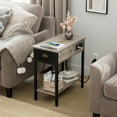 thumbnail image 1 of 23" End Table with Charging Station- Flip Top Narrow Side Tables With Storage Drawers/USB Ports/Outlets, Sofa Couch Bedside Table Night Stand Furniture for Living Room Bedroom Office, 1 of 9