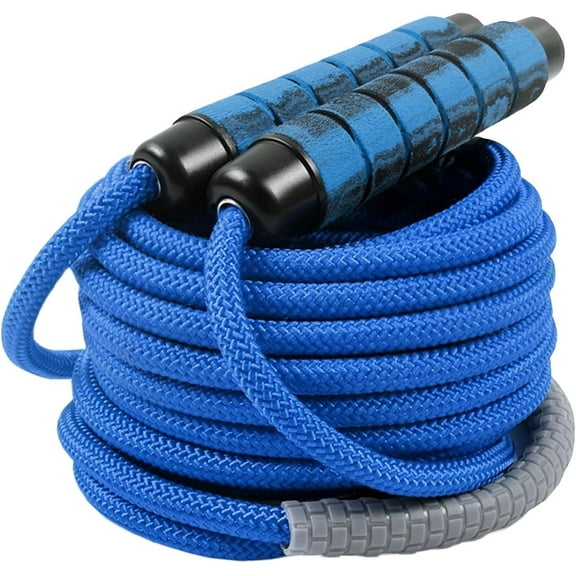 23 FT Long Jump Rope for Kids Adults,Double Dutch Jump Rope,Adjustable Skipping Ropes with High-strength Nylon Braided Rope Core,360Rotation Not Entangled,Long Enough for 4-6 Jumpers.Blue