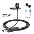 thumbnail image 1 of 23 Feet USB Lavalier Lapel Microphone with Clip-on Omnidirectional Condenser Computer Mic Plug & Play for Laptop,PC,Mac,Desktop for YouTube,Zoom,Streaming,Video Recording,Podcasting with USB C Adapter, 1 of 8