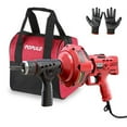 thumbnail image 1 of 23 Ft. Handheld Electric Drain Cleaner, Corded Operated Snake Sink Clog Pipe Cleaner Plumbing, Power Auto Feed Tube Cable, Great Drain Cleaning Tool for T et, Sewer, Bathtub and Kitchen Sink, Populo, 1 of 8