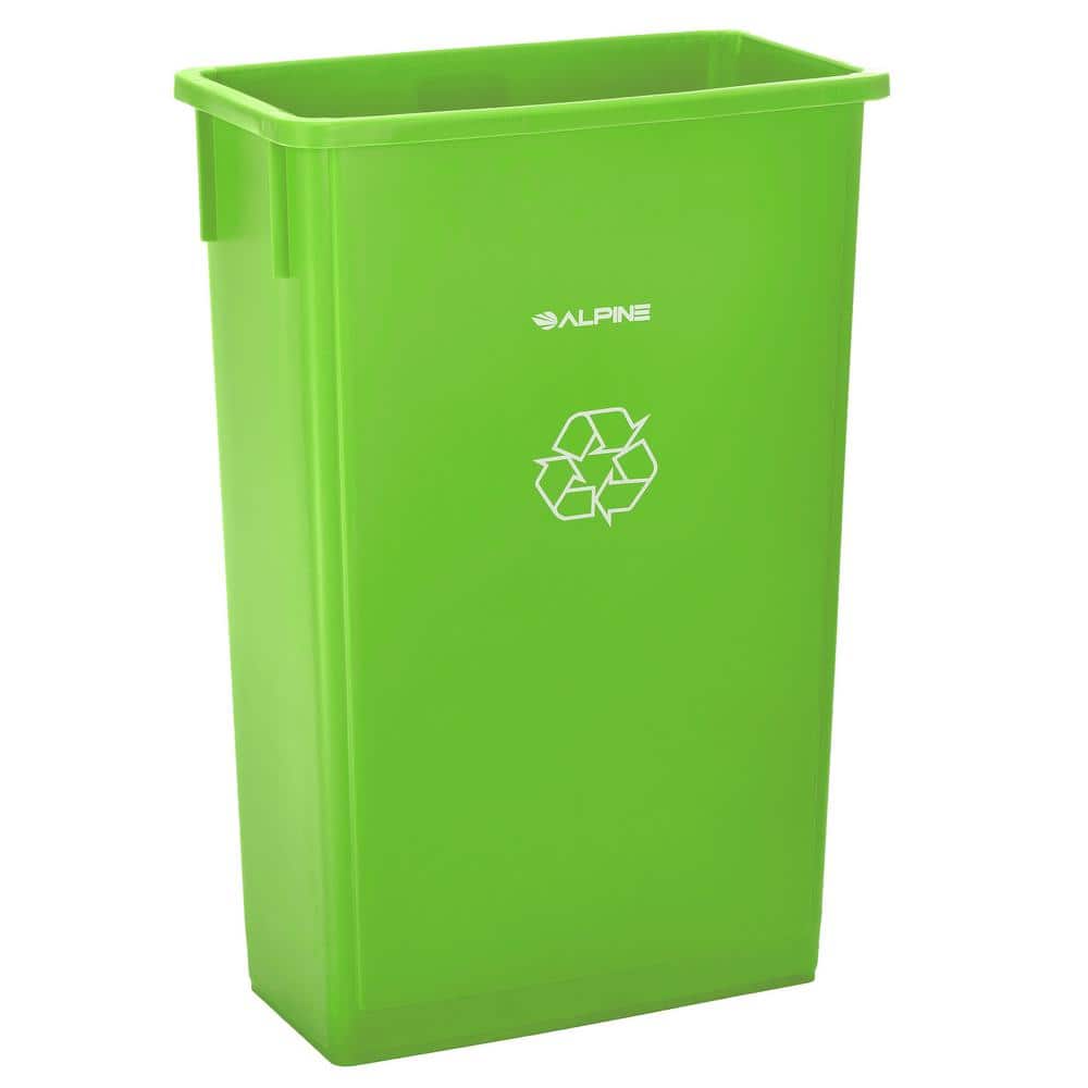 23 Gal. LimeGreen Waste Basket Vented Commercial Trash Can