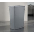 thumbnail image 1 of 23 Gallon/92 quart/87.06 L Slim Rectangular Trash Can, Gray Tall Plastic Waste Bin for Kitchen, Restaurant, Office - Space Saving Narrow Design, 1 of 5