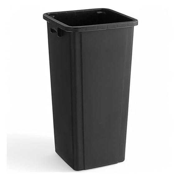 23 Gallon Black Square Trash Can, Plastic, Use