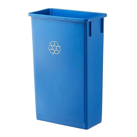 23 Gallon Blue Slim Tall Plastic Industrial Trash Cans for Kitchen and Restaurant
