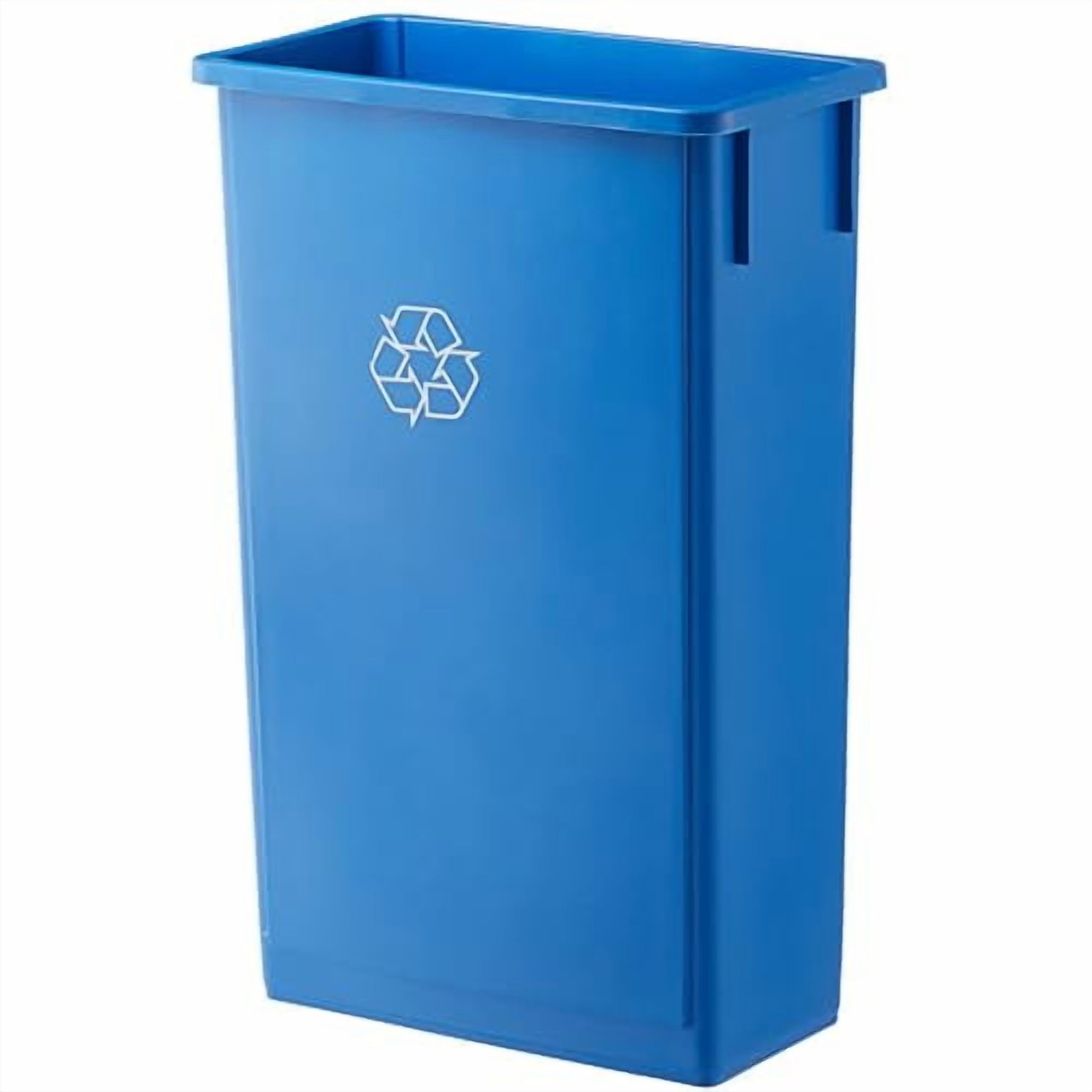 23 Gallon Blue Slim Tall Plastic Industrial Trash Cans for Kitchen and ...