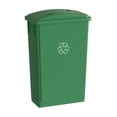 23 Gallon Green Recycle Slim Jim Trash Can with Paper Slot