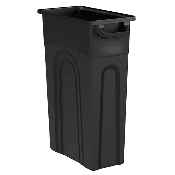 23 Gallon Heavy Duty Plastic Garbage Container, Black (Shipment from Walmart)