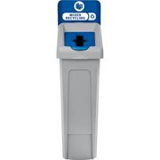 23 Gallon Recycling Station Bin, Modular Waste Container with Lid Insert, Billboard Sign & Label Kit, Commercial Recycling System, Mixed