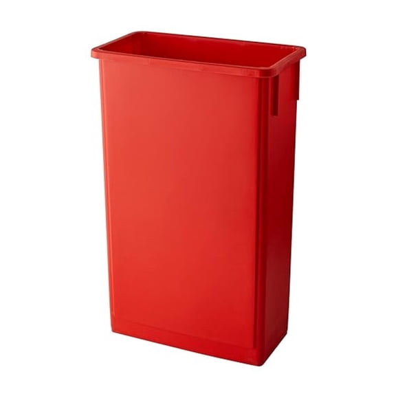23 Gallon Red Slim Trash Can - Restaurant, , Industrial, Tall Plastic, Slim Kitchen, Large Garbage Can