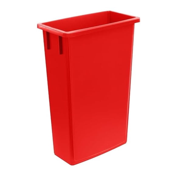 23-Gallon Slender Trash Can, Slim Rectangular Trash Can - Red