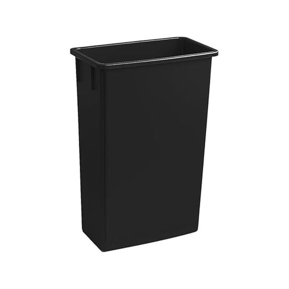 23 Gallon Slim Rectangular Garbage Can - Black