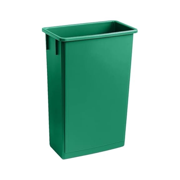 23 Gallon Slim Rectangular Garbage Can - Dark Green