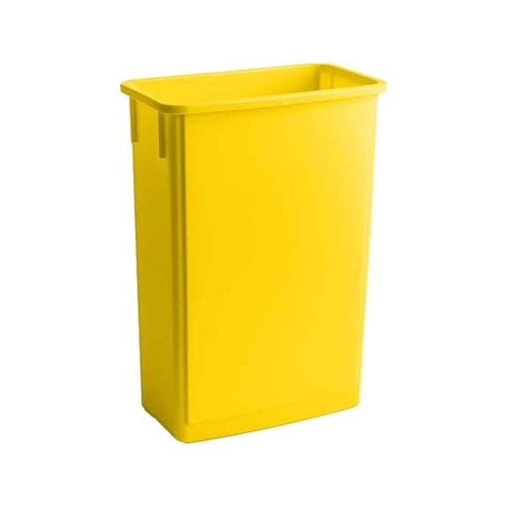 23 Gallon Slim Rectangular Garbage Can - Yellow