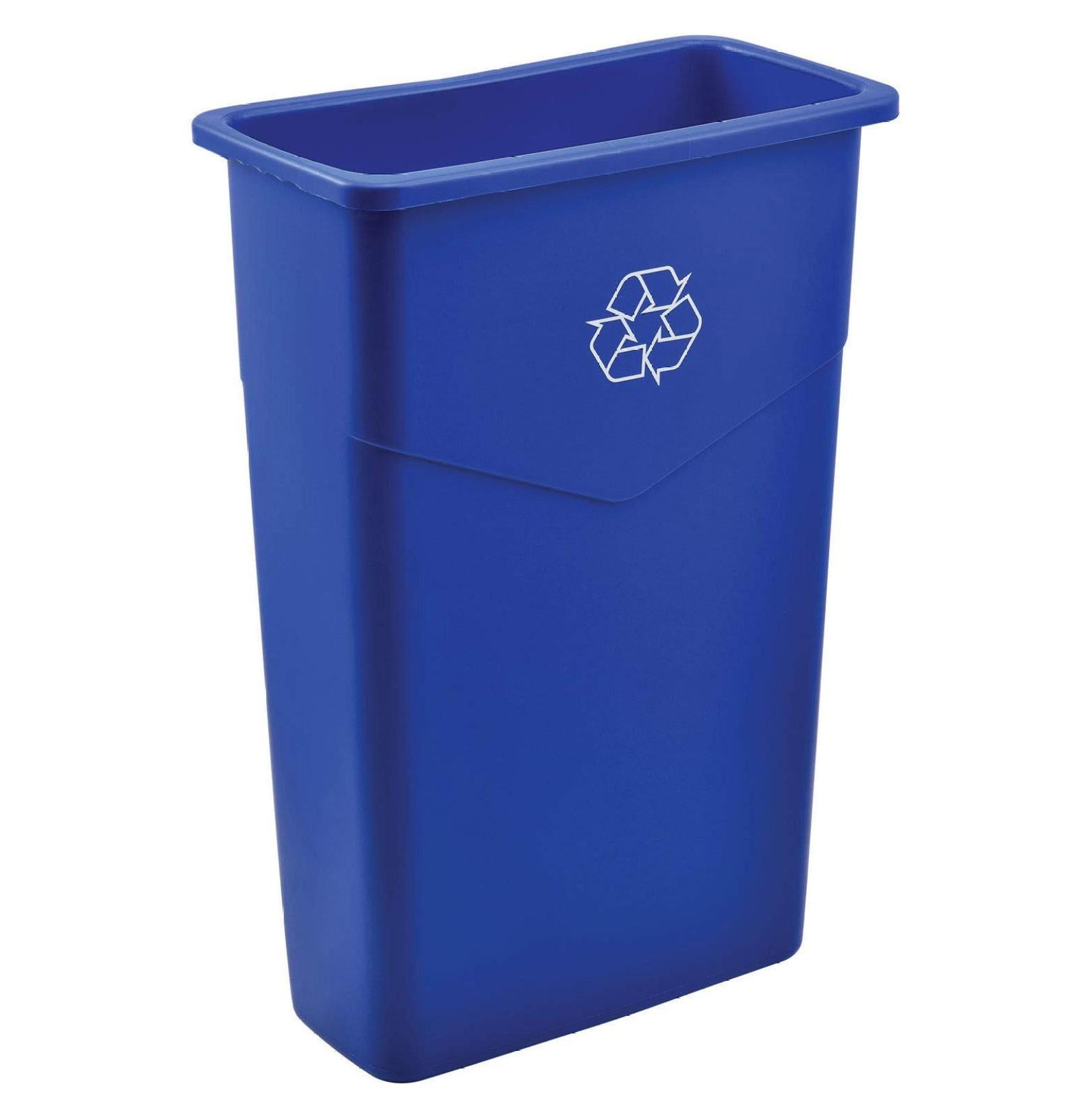 23 Gallon Slim Recycling Container, Blue