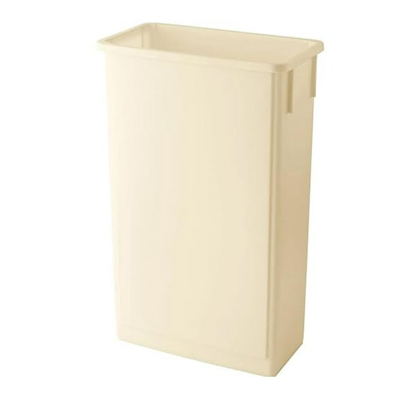 23 Gallon Trash Cans, Beige Slim Plastic Wastebasket for Kitchen, Restaurant, Office - Industrial Tall Garbage Can with Durable Construction