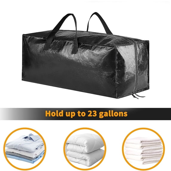 23 Gallon Waterproof Moving Storage Bag, Foldable Travel Luggage Organizer, Large Capacity Portable Packing Bag for Moving Travel Storage, 1-Pack