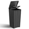 thumbnail image 1 of Bifanuo Outdoor Trash Can with Lid, Waterproof Resin Garbage Can with Tiered Lid, Outside Trash Bin for Patio, Kitchen, Backyard or Deck, 1 of 9