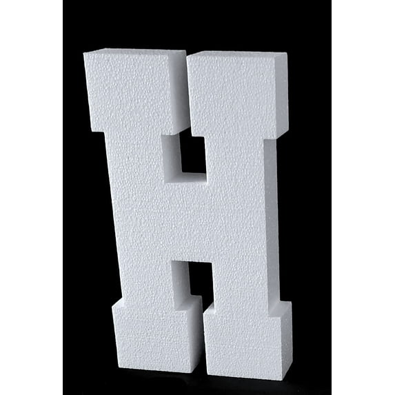 23"H Smooth EPS Foam Letters Alphabet Numbers for Crafts Party Signs Walls Party Decor Made in USA (Letter"H" - 1 PC)