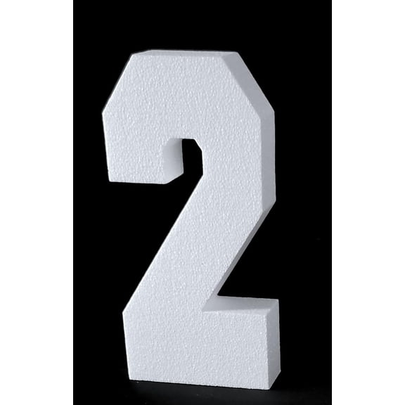 23"H Smooth EPS Foam Letters Alphabet Numbers for Crafts Party Signs Walls Party Decor Made in USA (Number"2" - 1 PC)