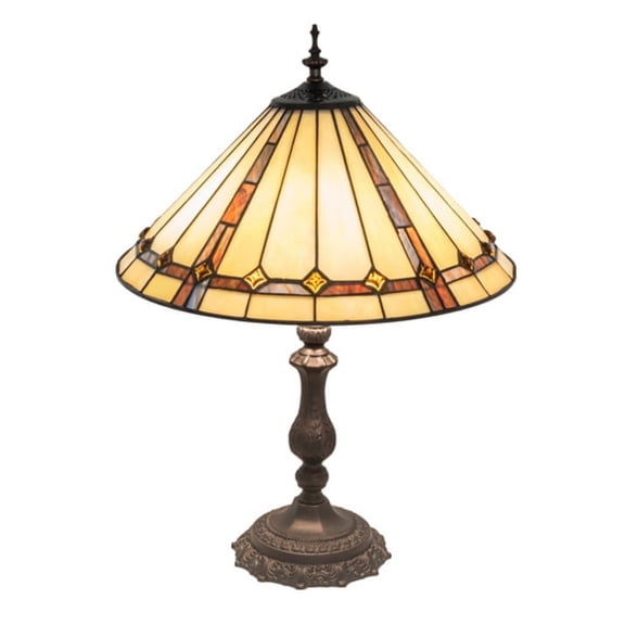 Meyda Tiffany 245630 Belvidere 3 Light 23" Tall Buffet Table Lamp - MultiColor