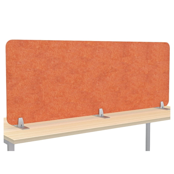 23" High Freestanding Acoustic Desk Divider Privacy Screen With Mount