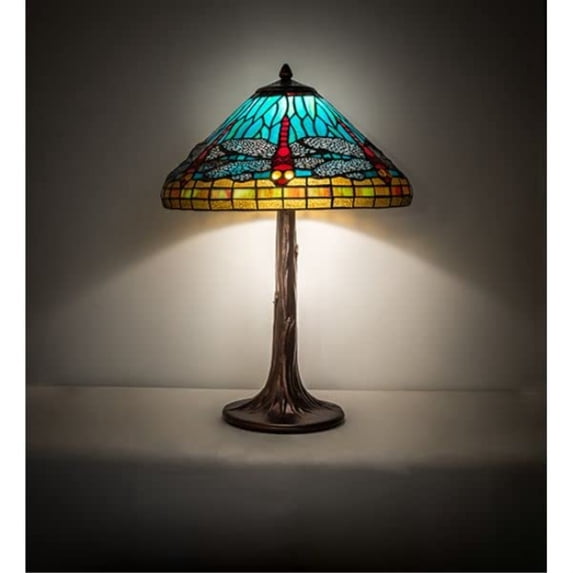 23" High Tiffany Dragonfly Table Lamp