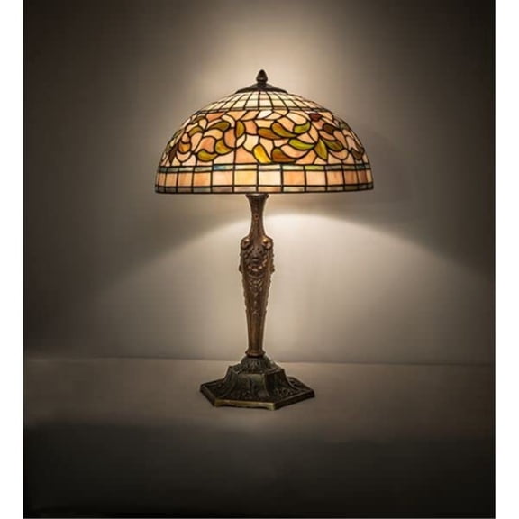 23" High Tiffany Turning Leaf Table Lamp