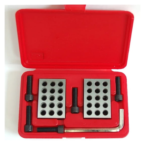23 Holes Precision 25-50-75mm Blocks with Screws, Parallel Clamping Block Set, Block Gauge Set ,Durable Construction