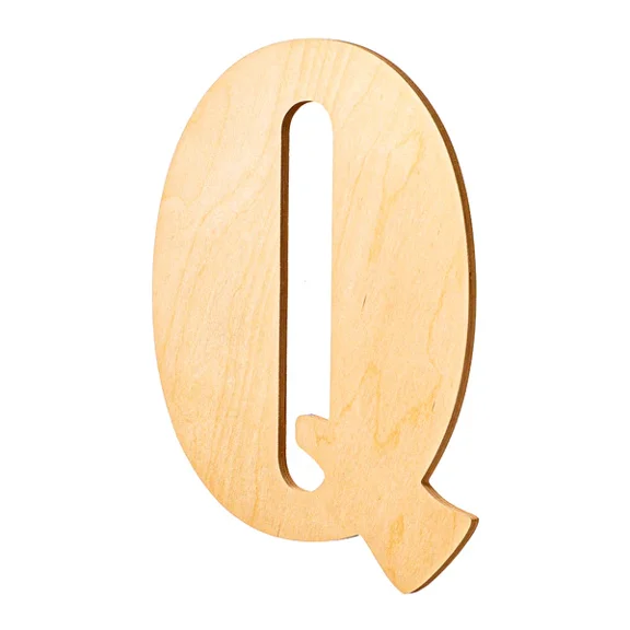 23 In. Letter Q, Unfinished Vintage Monogram Wood Letter. For your DIY Decor such as Door Hanger, Wall Decor, Alphabet for Birthday, Wedding (Q)