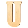 thumbnail image 1 of 23 In. Letter U, Unfinished Vintage Wood Letter (U), 1 of 9