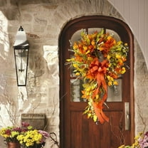 23 Inch Artificial Autumn Fall Wreath Fall Door Wreaths Autumn Wreath Fall Wreaths Farmhouse Wreaths Thanksgiving Decor for Front Door