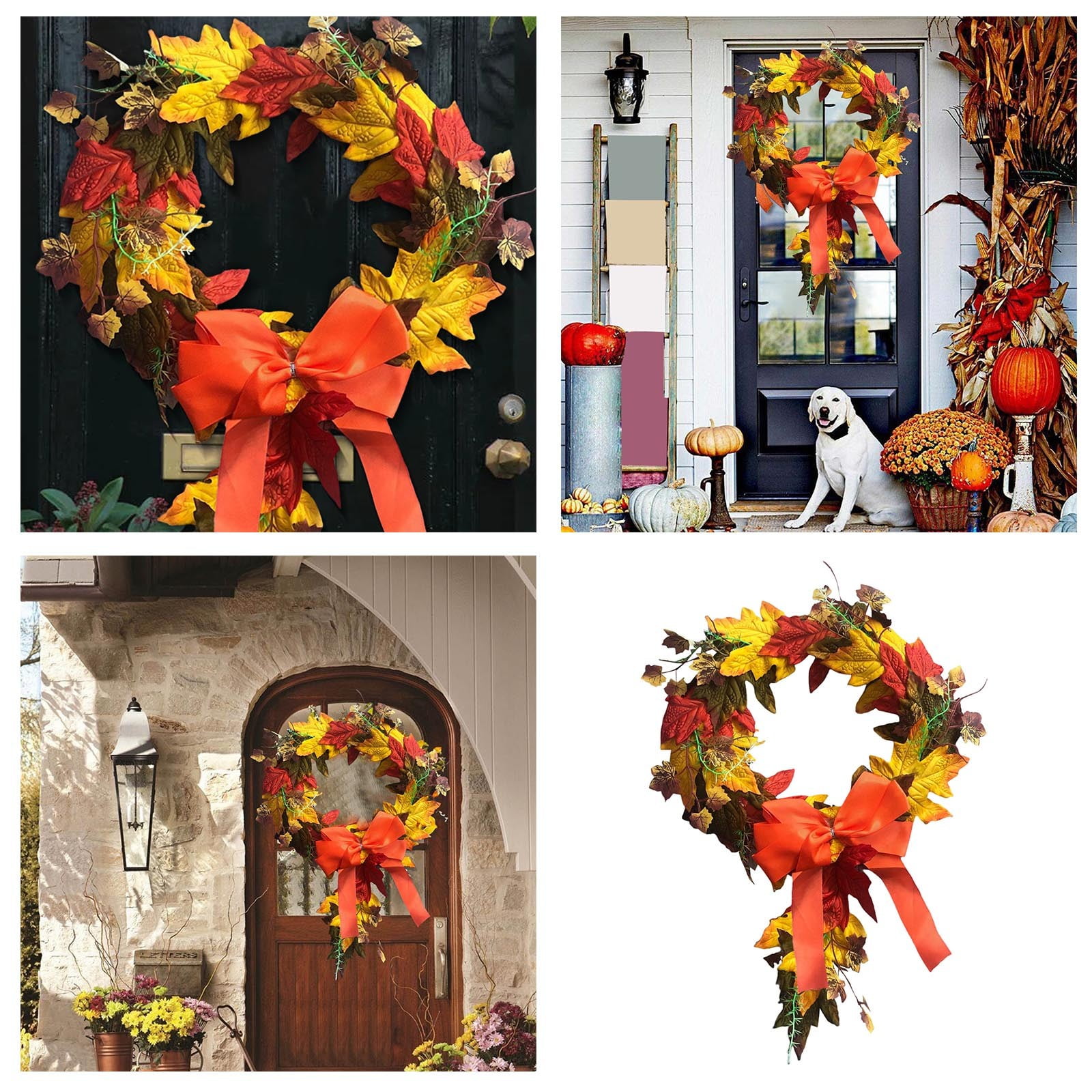 23 Inch Autumn Fall Wreath Fall Door Wreaths Autumn Wreath Fall Wreaths