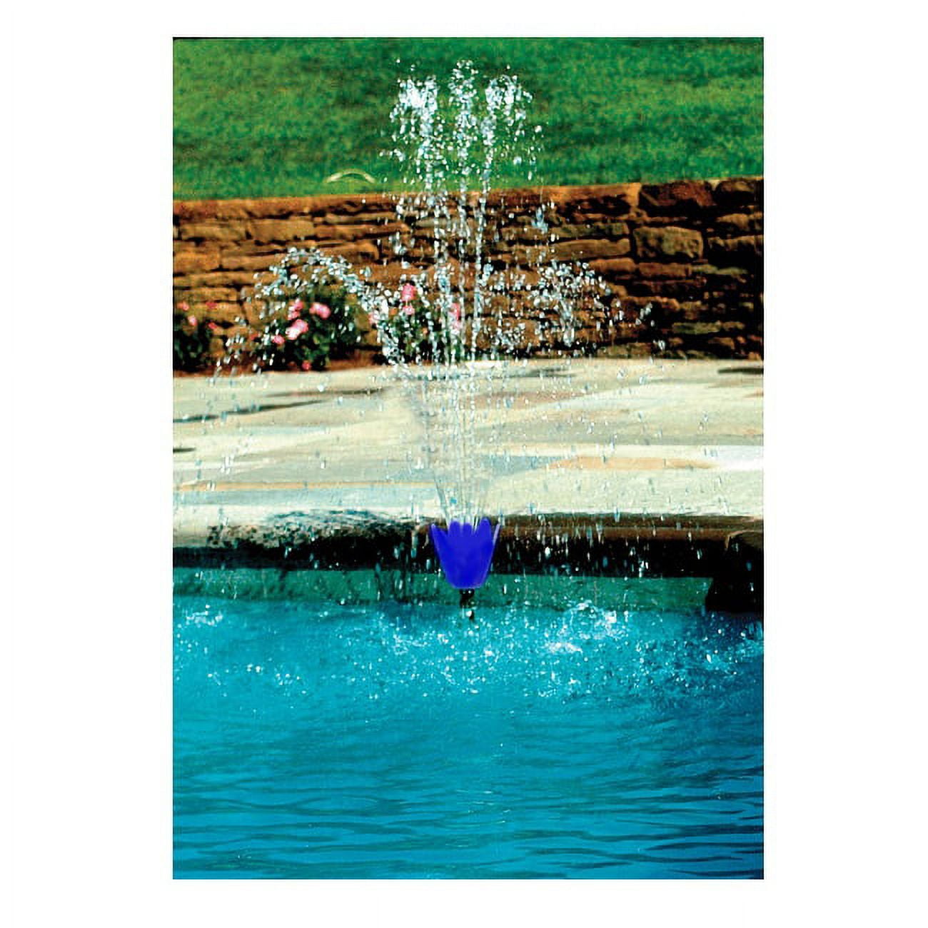 23-Inch Blue and White Adjustable Plastic Wall Flower Water Fountain