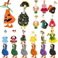 thumbnail image 1 of 23 Inch Christmas Colored PomPom Skirt Porch Goose Decoration, Cute Holiday Lawn Goose Outfit Clothes, Perfect Doorway Goose Statue Dress Up for Garden Patio Yard Winter Christmas Party Home, HAODEJW, 1 of 7