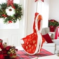 thumbnail image 1 of 23 Inch Christmas Goose Outfit Large White Goose Holiday Decor Apparel Porch Ornament Cotton Fabric Reusable, 1 of 5