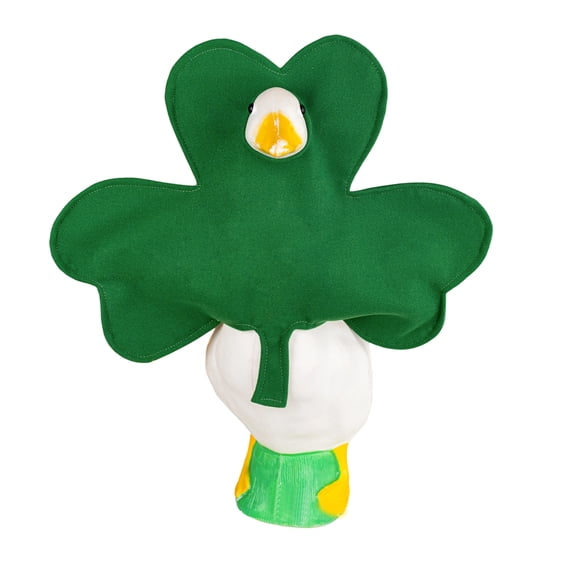 23-Inch Clover-Themed Porch Dog Ornament Set with Garden Clothing for Outdoor Decor & Pet Lovers