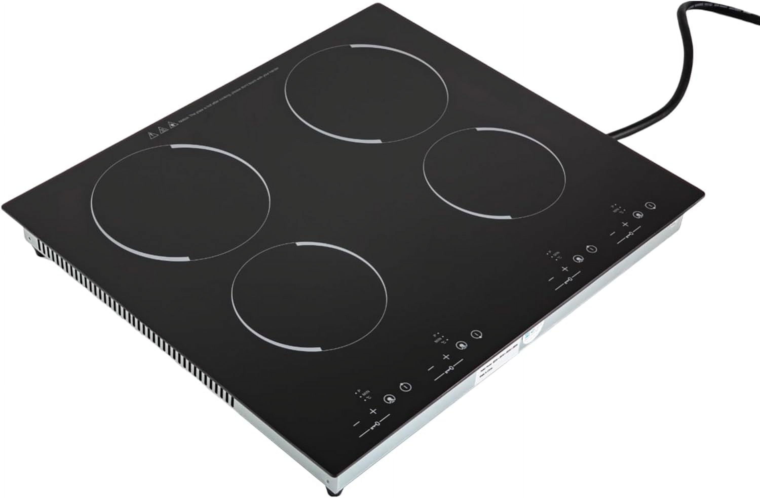 23 Inch Countertop Electric Cooktop 4 Burner,110V Plug in Electric Stovetop